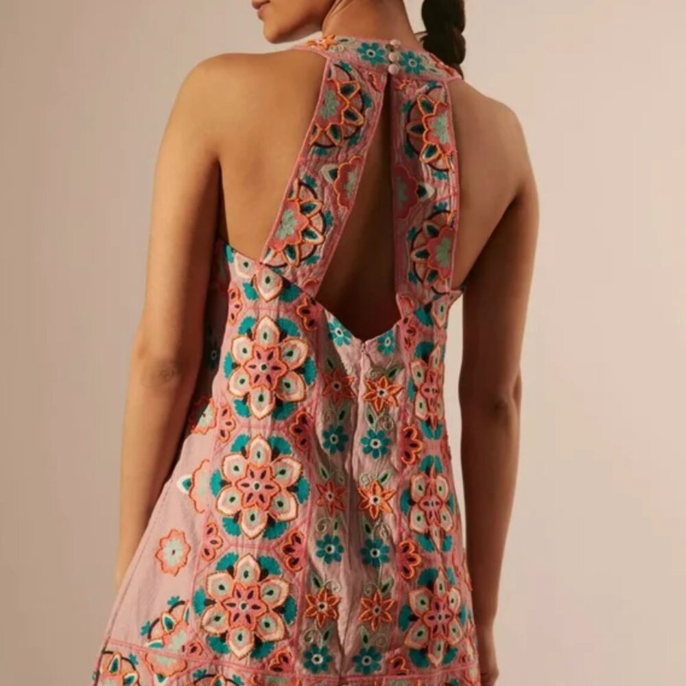 Anthropologie Embroidered Shift Dress - Picture 2 of 8